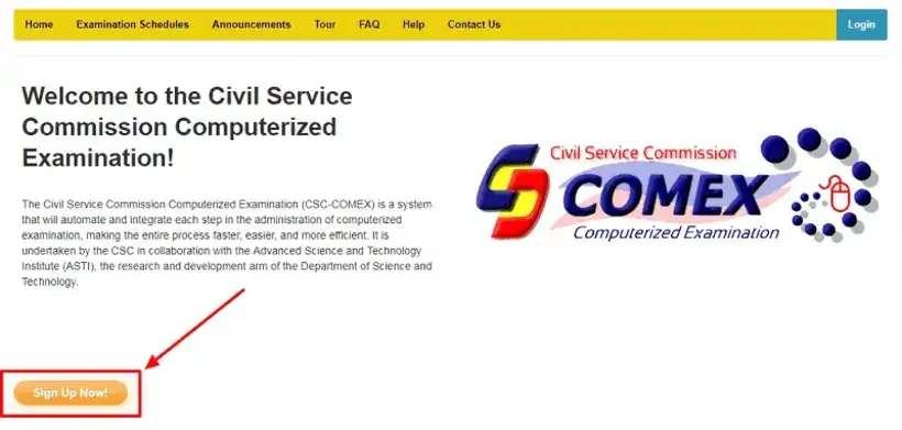 Civil Service Exam COMEX Application