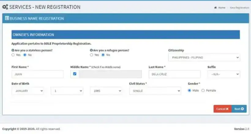 DTI Business Registration
