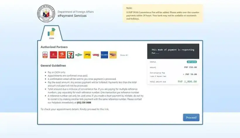 Philippine Passport ePayment Portal