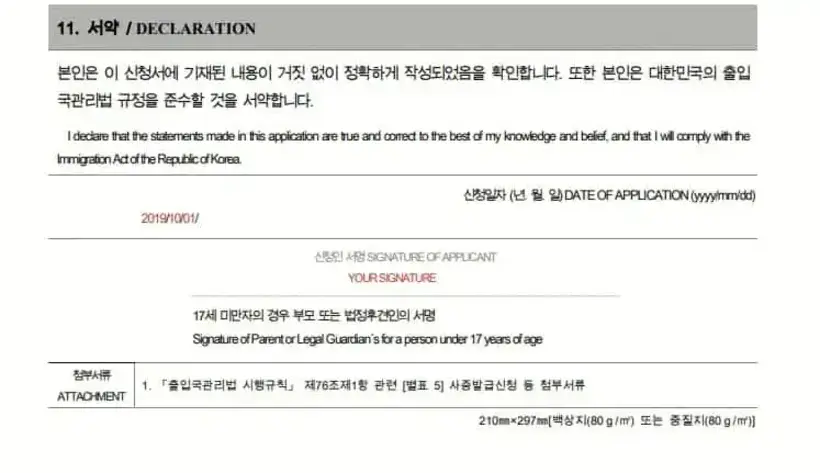 How to Fill Out Korean Visa Application Form